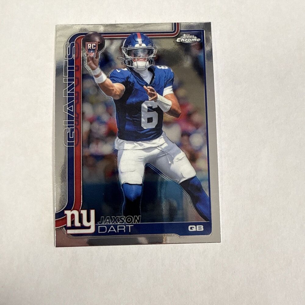2025 Topps Chrome Jaxson Dart Rookie #306 Giants NFL Football